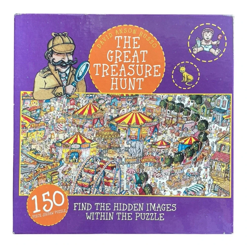 2 Puzzles Treasure Hunt Museum Maze Complete Jigsaw Great American Pc 100-150